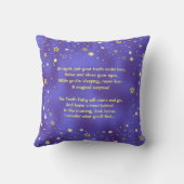 Teeth Poem Sterrennacht Kinder Tooth Fairy Pillow Kussen (Achterkant)