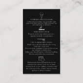 Teeth Whitening Aftercare Instruction Card Visitekaartje (Achterkant)