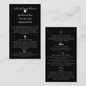Teeth Whitening Aftercare Instruction Card Visitekaartje (Voorkant / Achterkant)