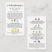 Teeth Whitening Aftercare Instruction Visitekaartje (Voorkant / Achterkant)