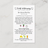Teeth Whitening Aftercare Instruction Visitekaartje (Voorkant)