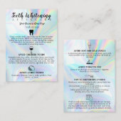 Teeth Whitening Aftercare Instruction Visitekaartje (Voorkant / Achterkant)