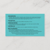 Teeth Whitening Aftercare Instruction Visitekaartje (Achterkant)