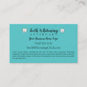 Teeth Whitening Aftercare Instruction Visitekaartje (Voorkant)