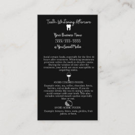Teeth Whitening Aftercare Visitekaartje