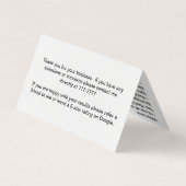  Teeth Whitening Aftercare Visitekaartje (Achterkant)