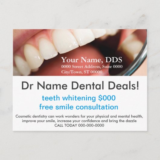 TEETH WHITENING DEAL BRIEFKAART (Voorkant)