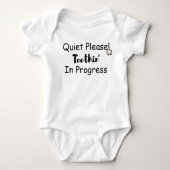 Teething Ring Humor Baby Clothes Cute Quote Romper (Voorkant)