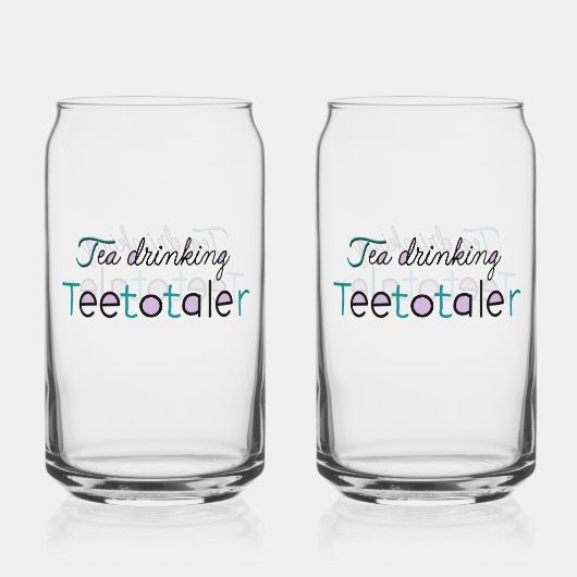 Teetotaler Glass Blikvorm Glas (Voorkant)