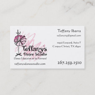 Teffany's Dance Studio Visitekaartje - Op Maat