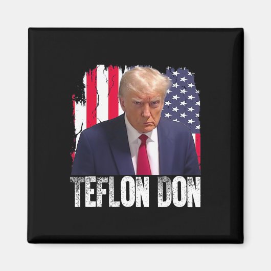 Teflon Don Donald Trump Mugshot Magneet (Voorkant)