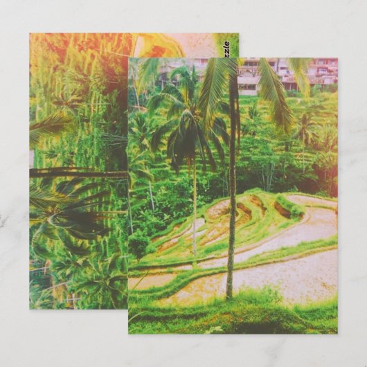 Tegalalang Rice Terrace - Bali - Indonesië Briefkaart (Voorkant / Achterkant)