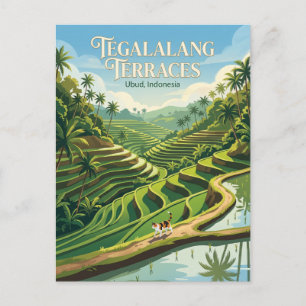 Tegalalang Rijstterrassen Indonesië Briefkaart