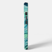Tegalgroene Aquarel Oceaan Golven Case-Mate iPhone Case (Achterkant / Links)
