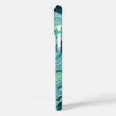 Tegalgroene Aquarel Oceaan Golven Case-Mate iPhone Case (Achterkant / Links)