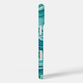 Tegalgroene Aquarel Oceaan Golven Case-Mate iPhone Case (Achterkant / Rechts)