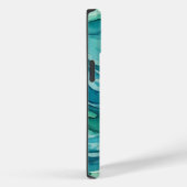 Tegalgroene Aquarel Oceaan Golven Case-Mate iPhone Case (Achterkant / Rechts)