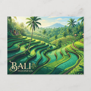 Tegallalang Rijstterrassen Indonesië Briefkaart