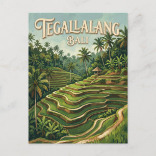Tegallalang Rijstterrassen Ubud Indonesië Briefkaart