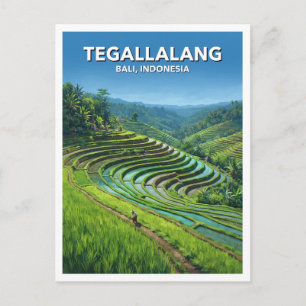 Tegallalang Rijstterrassen Ubud Indonesië Reizen Briefkaart