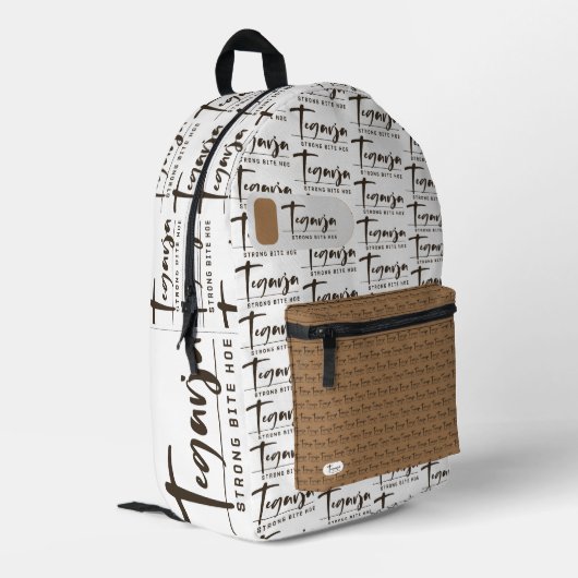 TEGARJA BEDRUKTE RUGZAK (Achterkant Hoek Links)