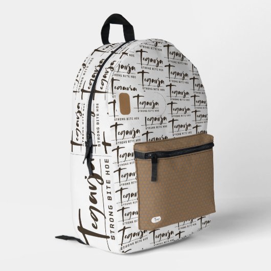 TEGARJA BEDRUKTE RUGZAK (Achterkant Hoek Links)