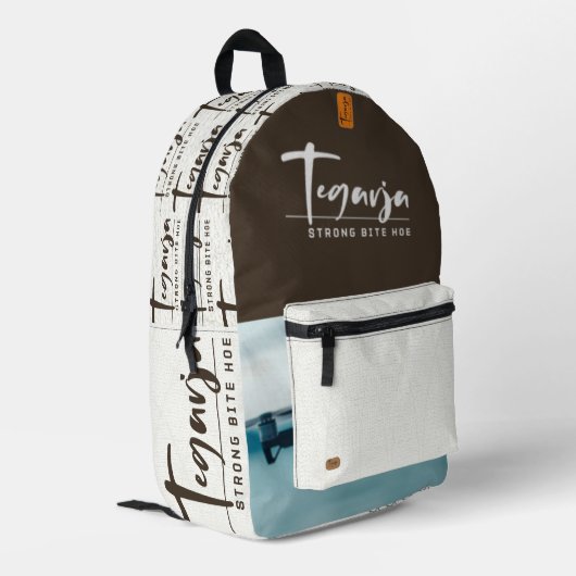 TEGARJA BEDRUKTE RUGZAK (Achterkant Hoek Links)