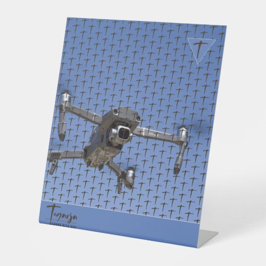 TEGARJA RECLAMEBORD MET VOETSTUK (Voorkant)