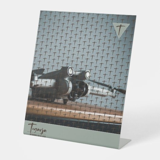 TEGARJA RECLAMEBORD MET VOETSTUK (Voorkant)