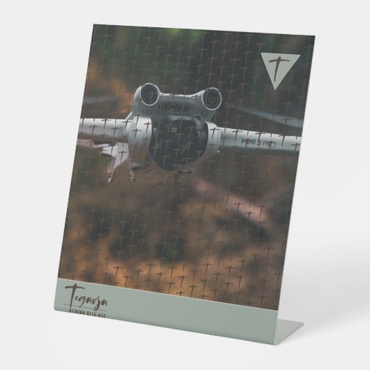 TEGARJA RECLAMEBORD MET VOETSTUK (Voorkant)