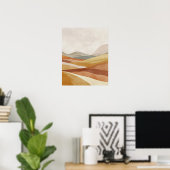 Tegel Abstract Landschap Wandkunst Poster (Thuiskantoor)