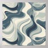 Tegel Abstract topografisch patroon Poster (Voorkant)