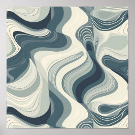 Tegel Abstract topografisch patroon Poster