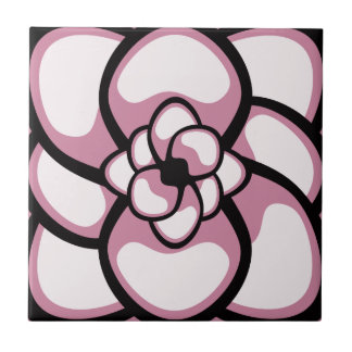 Tegel, Abstract ventilator 3, roze, zwart, wit Tegeltje
