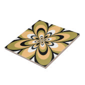 Tegel, Abstract ventilator 4, olijven, beige, zwar Tegeltje (Zijkant)