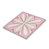Tegel, Abstracte ventilator, roze Tegeltje (Zijkant)