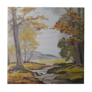 Tegel Ann Hayes schilder Forest Stream Tegeltje