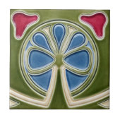 Tegel - Art Nouveau Clover Tegeltje (Voorkant)