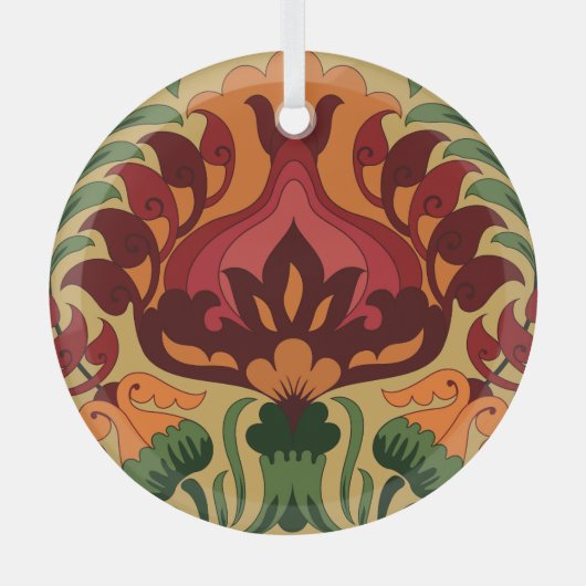 tegel, Art Nouveau decor. Glas Ornament (Voorkant)