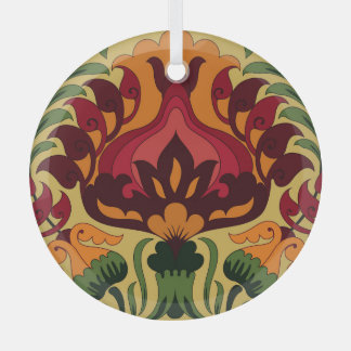 tegel, Art Nouveau decor. Glas Ornament