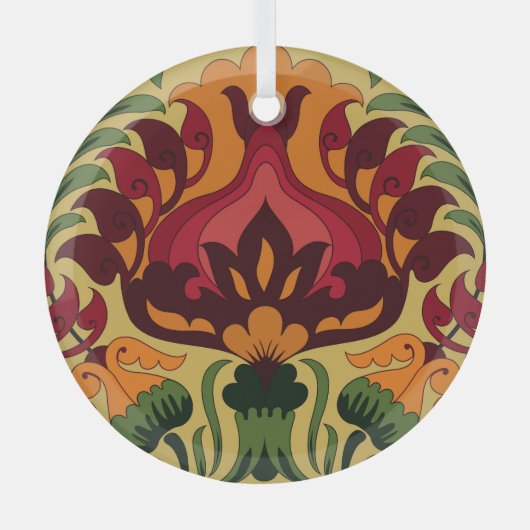 tegel, Art Nouveau decor. Glas Ornament (Voorkant)