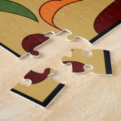  tegel, Art Nouveau decor. Legpuzzel (Zijkant)