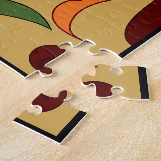  tegel, Art Nouveau decor. Legpuzzel (Zijkant)