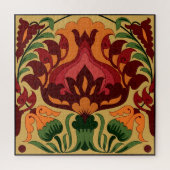  tegel, Art Nouveau decor. Legpuzzel (Verticaal)