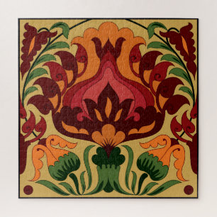  tegel, Art Nouveau decor. Legpuzzel