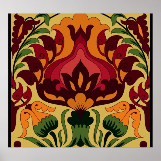 tegel, Art Nouveau decor. Poster (Voorkant)