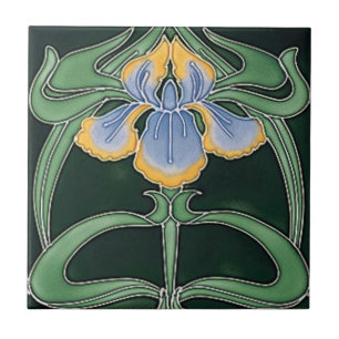 Tegel - Art Nouveau Iris Tegeltje