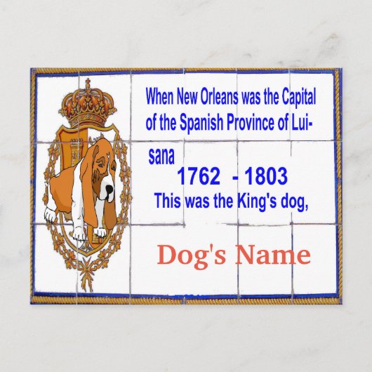 Tegel Art Wall met Dog aangepast Briefkaart (Voorkant)