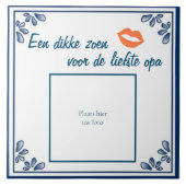 Tegel cadeau voor opa met foto tegeltje (Voorkant)