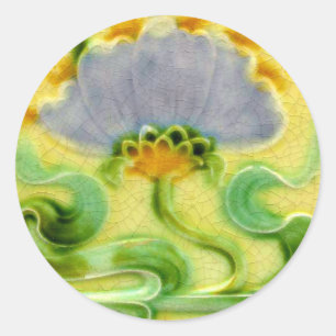 Tegel Design Arts and Crafts Art Nouveau Ronde Sticker